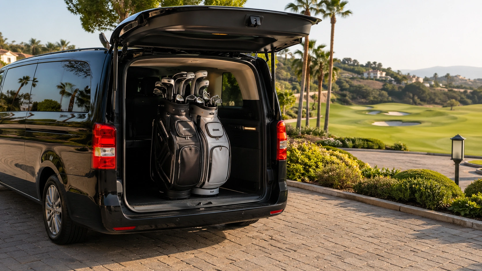 a crisp high resolution daytime scene at a golf r 1